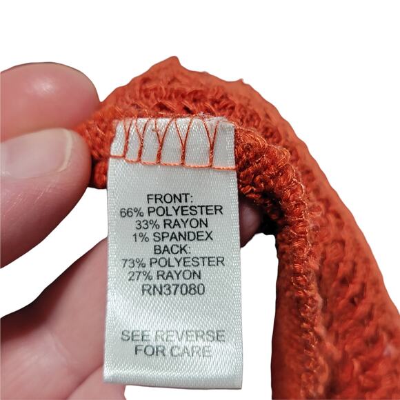 Cato Woman Orange Knit Sleeveless Sweater Size 18/20W - Picture 6 of 10